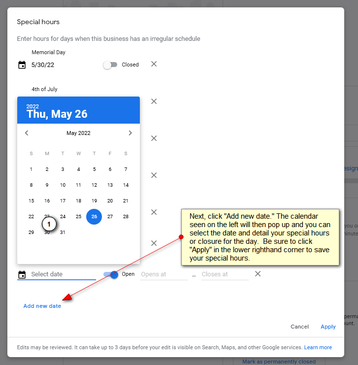 Google Business Profile Hours #2